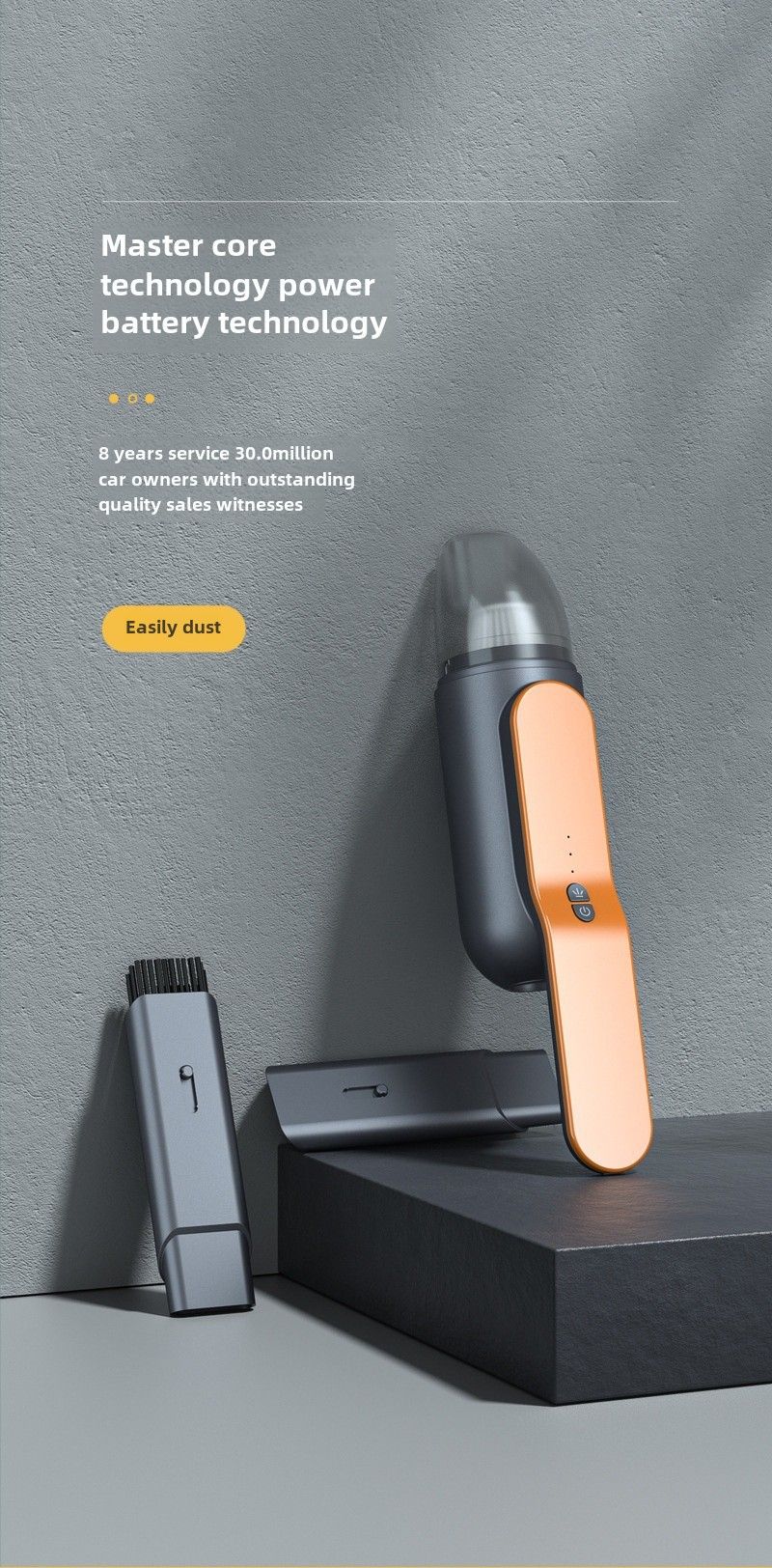 Car vacuum cleaner wireless charging handheld mini car home pet multi-functional portable large suction vacuum cleaner_autovado.com