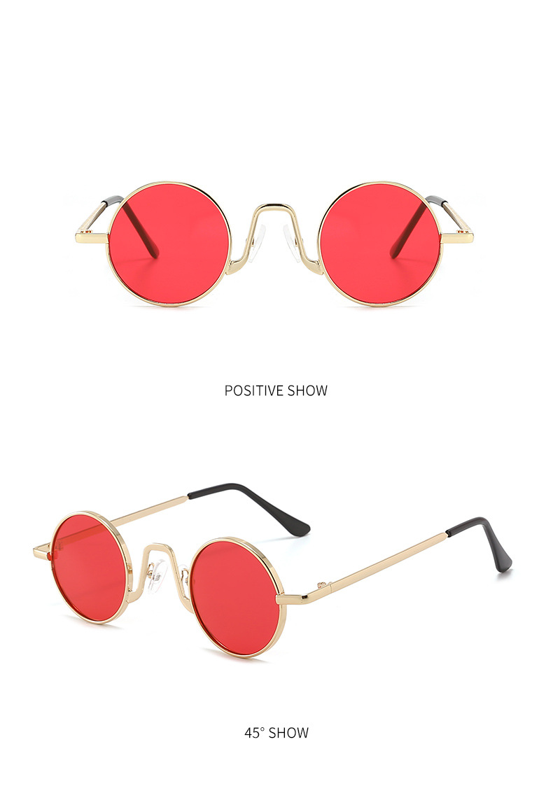 Unisex Prince Mirror Steampunk Retro Small Round Sunglasses Small Frame Sunglasses Glasses_autovado.com