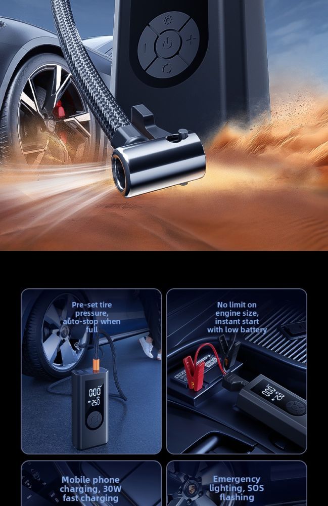ZHINANCHE.| Inflator & Emergency Power Starter For Car Batteries_autovado.com