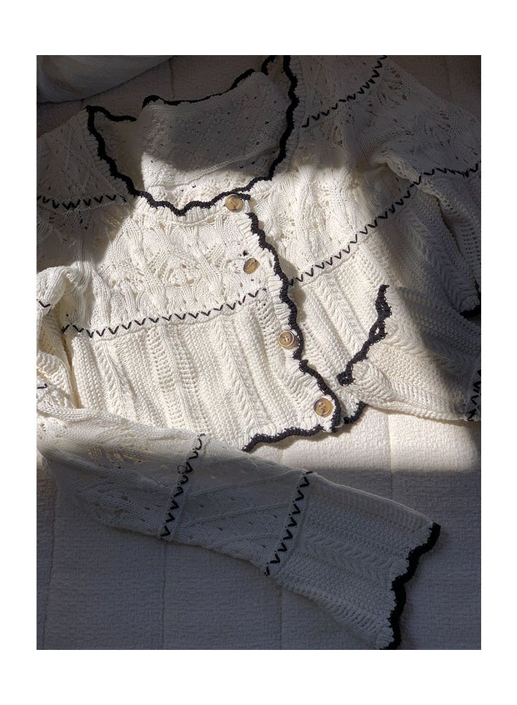 Women's Clothing hollow knitted top skirt two piece suit fashionable and age reducing temperament early spring wear a complete set_autovado.com