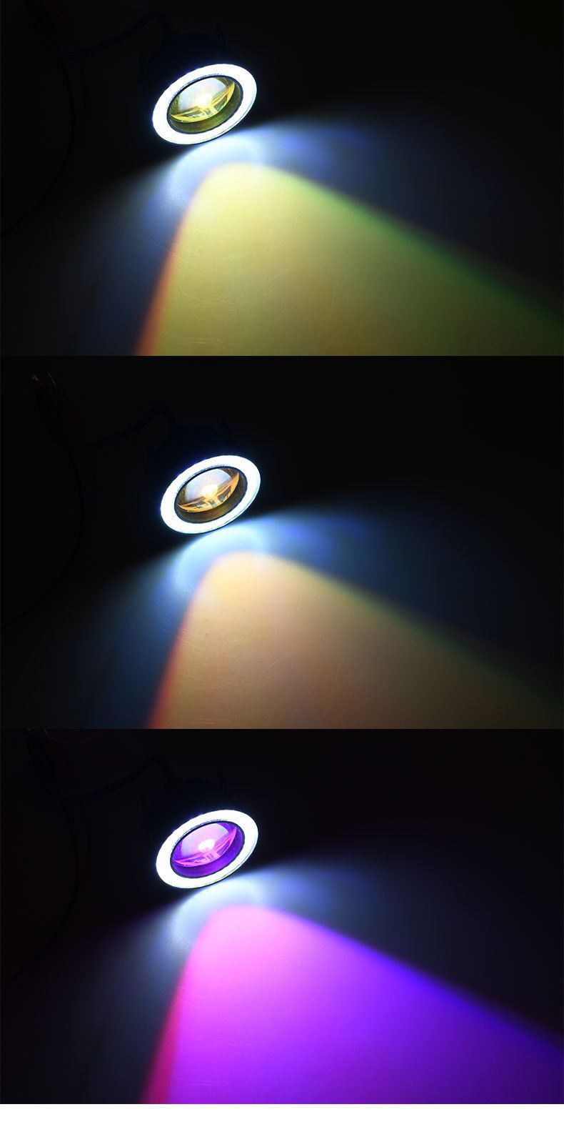 hot selling LED angel fog light RGB remote control front fog light 3.0/3.5 inch cob demon angel eye_autovado.com