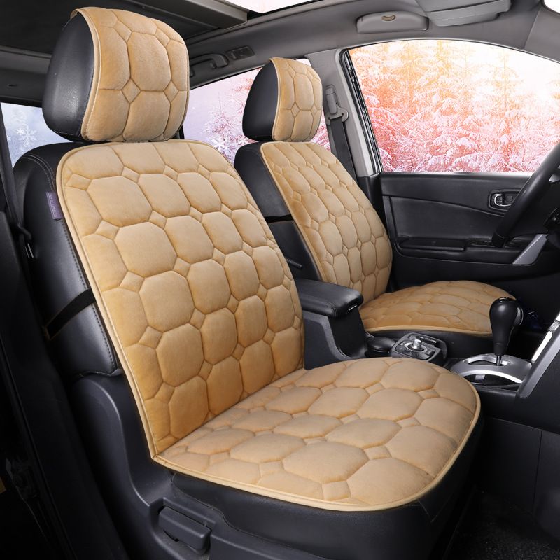 plush front single seat car seat cushion warm breathable bus car seat universal_autovado.com