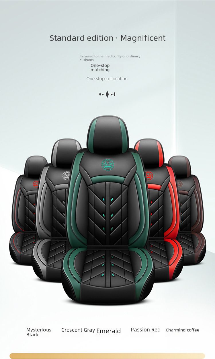 Winter Car Cushion Seat Cover Full Surrounding Four Seasons General New Leather Seat Cover Linen Leather Seat Cushion Seat Cover_autovado.com