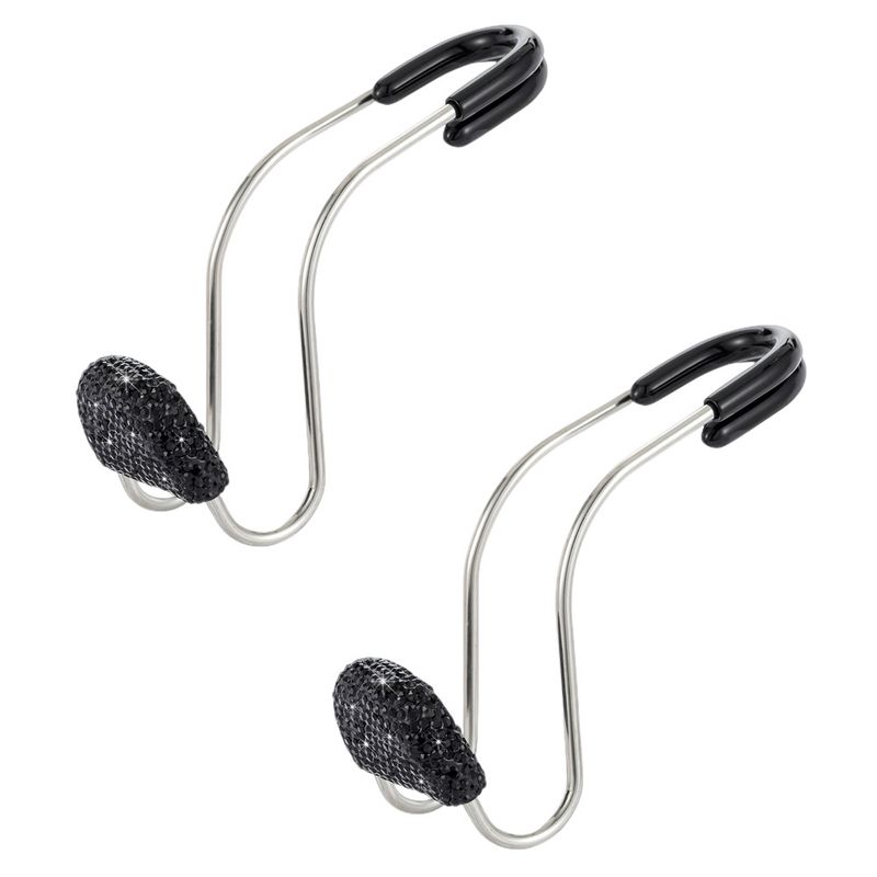 New Multi Functional Inlaid Stainless Steel Back Car Hook Diamond_autovado.com