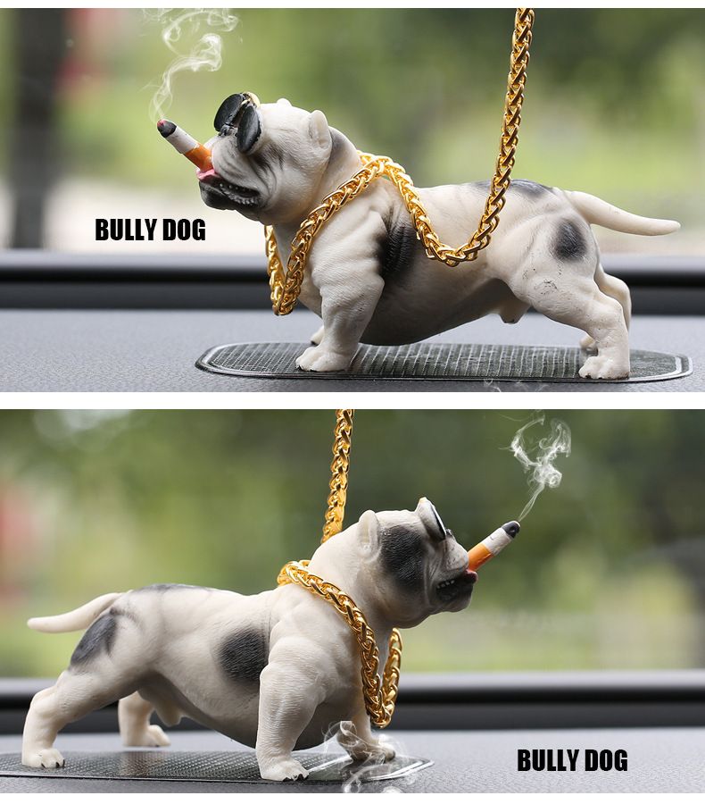 Bull Terrier Personality Creative Interior Sedan Dashboard Decoration High-end Car Accessories_autovado.com