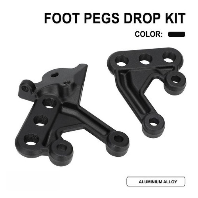 Motorcycle Foot Peg Brackets - Universal Aluminum Alloy Replacement Parts For Custom Bike Modifications (Black, 12x12x5cm)_autovado.com
