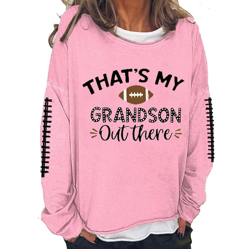 Women's Clothing Autumn and Winter Women's Clothing Digital Football Print Round Neck Long Sleeve Casual Sweater_autovado.com