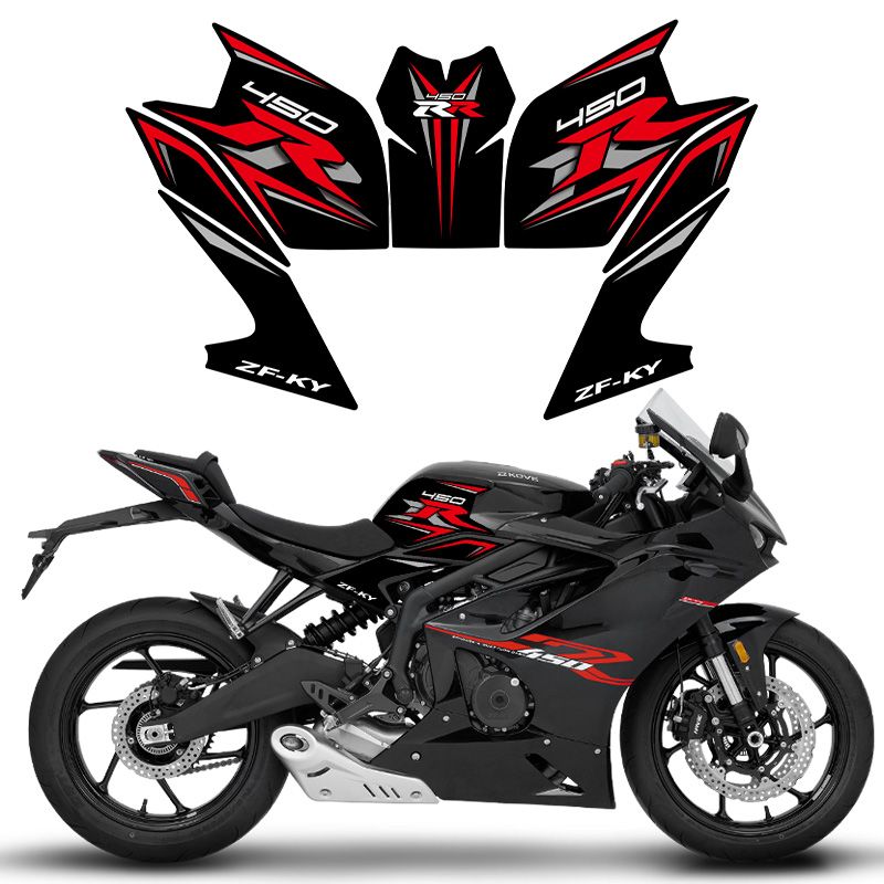 Suitable For Kaiyue 450RR Fuel Tank Wear And Anti Slip Fishbone Protective Sticker, Decorative Decal Print, Modified_autovado.com