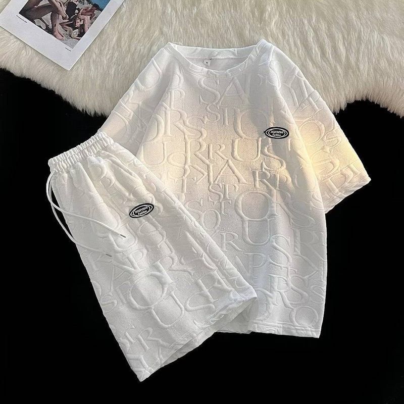 Women's Clothing Fashion Letter Sportswear Suit Women Zipper Hoodie Shorts Two-piece Set_autovado.com