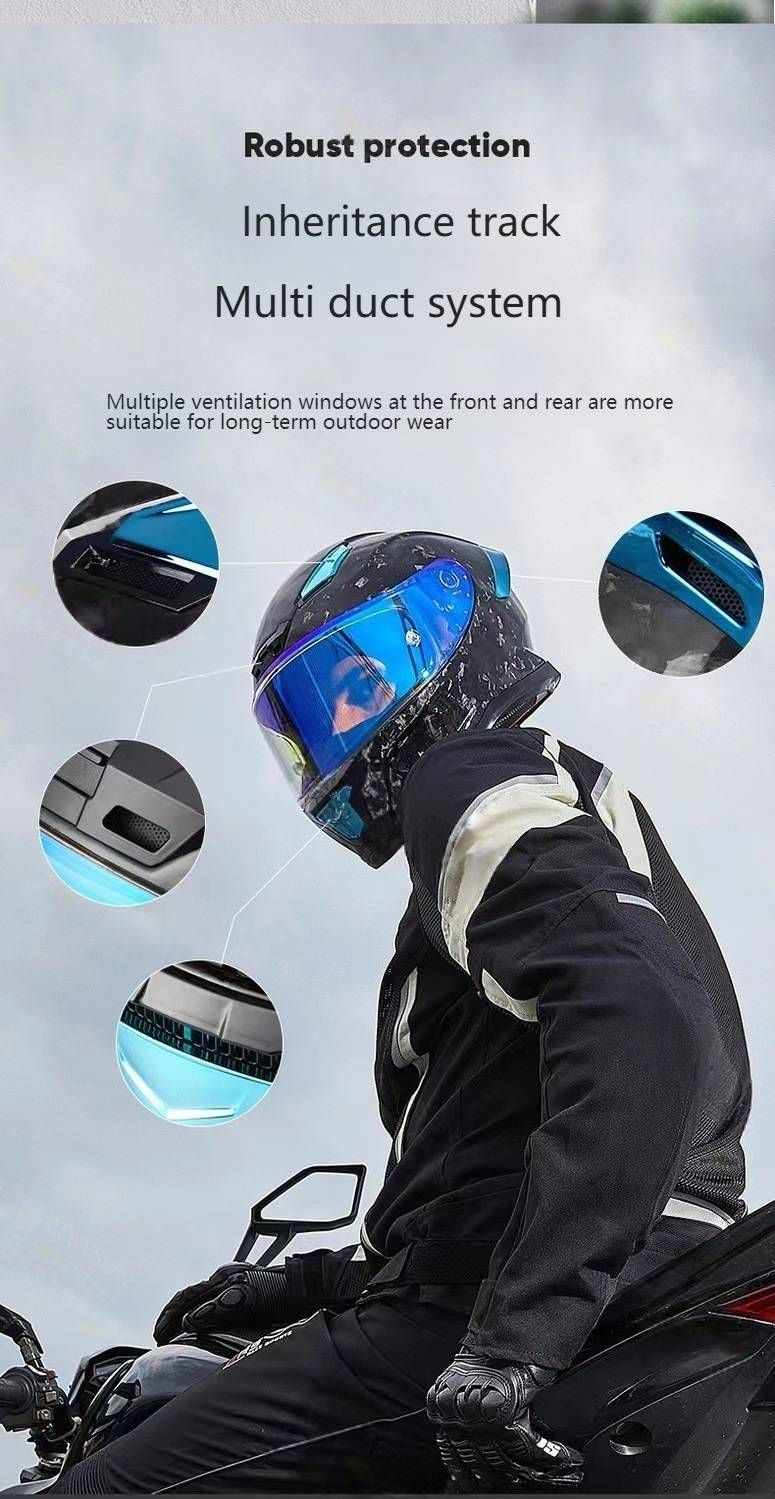 DOT-Certified Carbon Fiber Full-Face Motorcycle Helmet – Ultra-Lightweight 3K/12K/Forged Carbon With Bluetooth, All-Season Riding Protection (M-XXL)_autovado.com