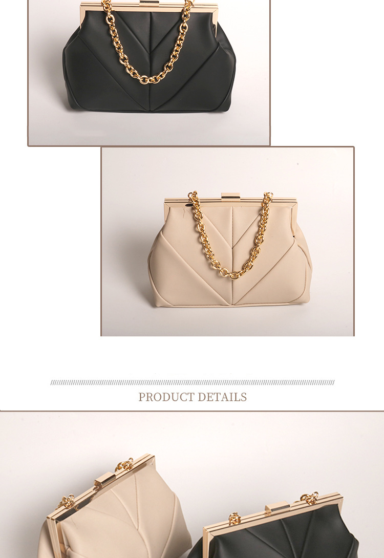 flashing metal bar lock evening bag handbag celebrity chain evening bag_autovado.com