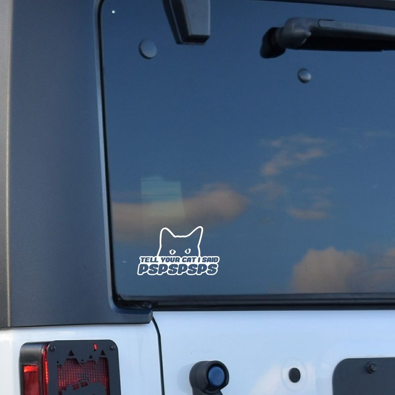 car stickers tell your cat I said PSPSPS decorative body car stickers_autovado.com