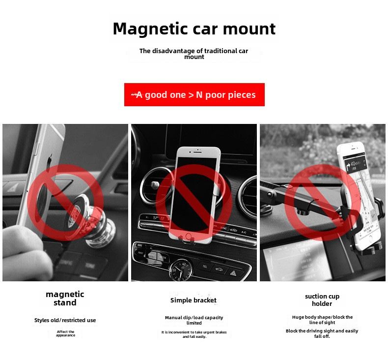 Cross-border hot selling magnet car phone holder car car air outlet L bracket holder factory wholesale_autovado.com