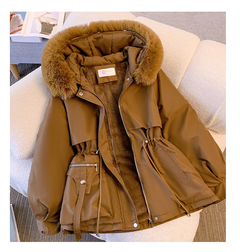 Women's Winter Jacket Fashionable and Versatile Plus Velvet Thick Fur All-in-One Jacket_autovado.com