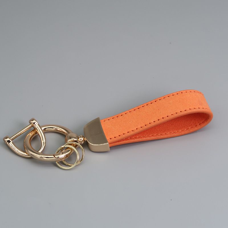 Microfiber Flip Fur Keychain Leather Car Key Chain_autovado.com