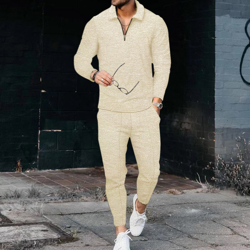 Men's long-sleeved pants two-piece sportswear suit for men_autovado.com