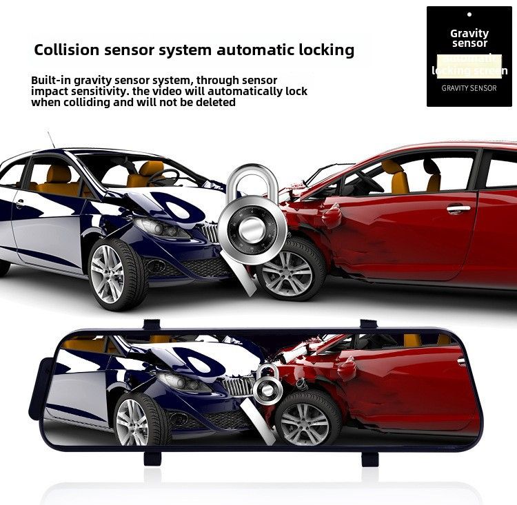 New 4K HD 10-inch 12-inch full screen streaming media rearview mirror driving recorder dual lens voice control WIFI_autovado.com