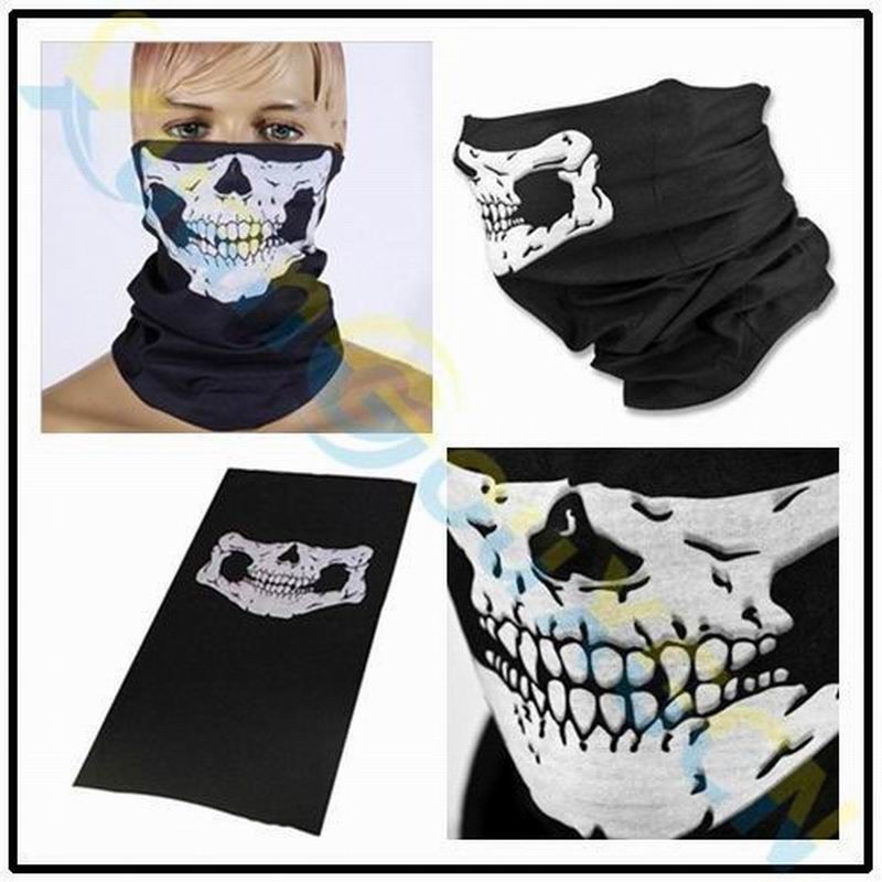 Magic Headscarf Men, Autumn And Winter Sun Protection, Outdoor Cycling Face For Women, Versatile Dustproof Ghost Skull_autovado.com