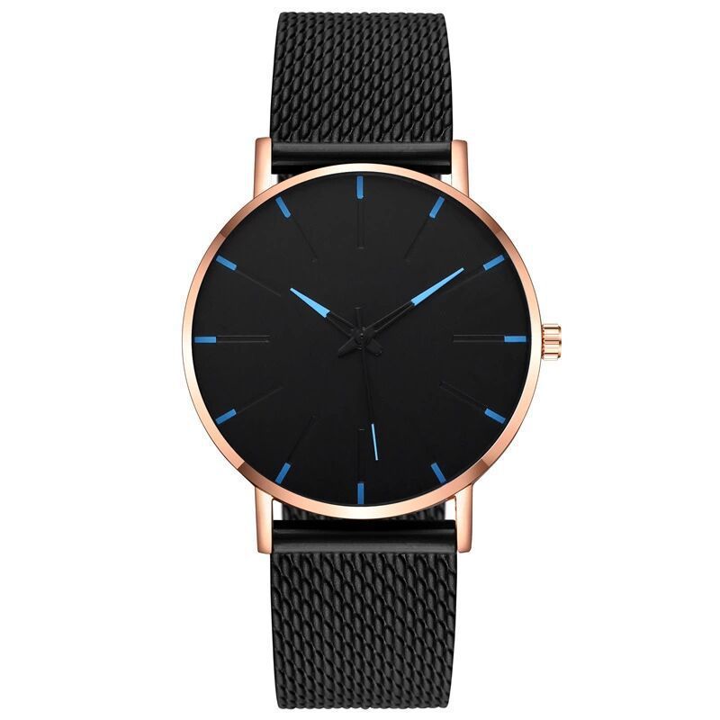 men's and Women's Business color scale fashion watches men's mesh belt thin quartz watches_autovado.com