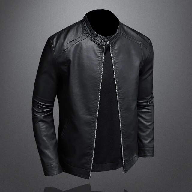 Men's Leather Jacket Men's Autumn/winter Motorcycle Casual Coat Men's_autovado.com