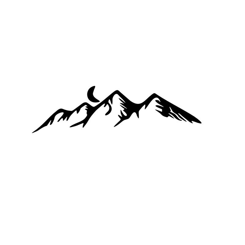 Outdoor mountain moon nature personality creative pattern cross border car rearview mirror door window wall decoration sticker_autovado.com