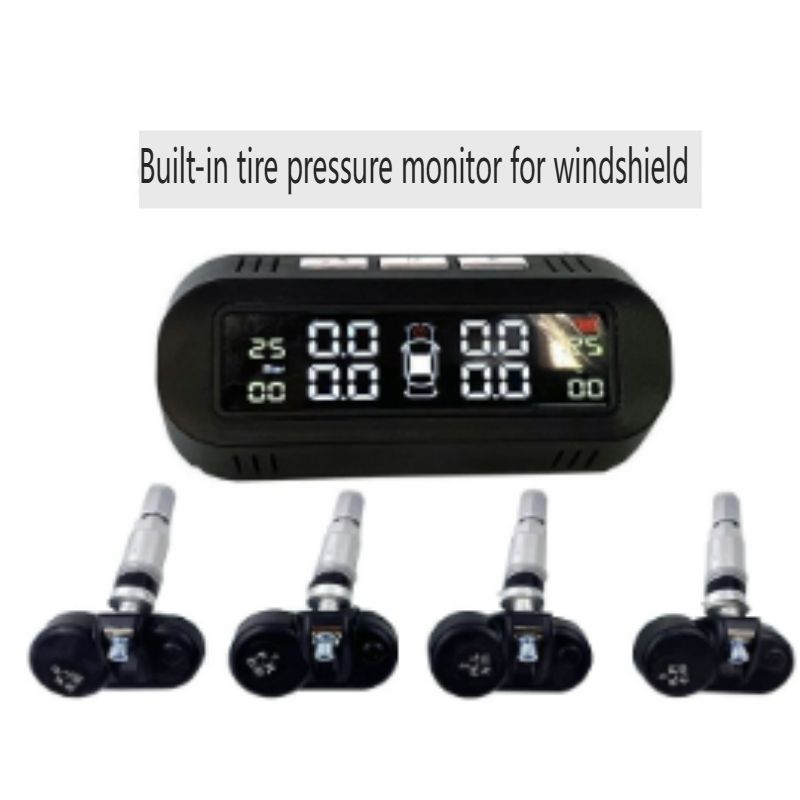 Solar-Powered Wireless TPMS For Cars - Hidden Windshield-Mounted Tire Pressure Monitoring System With Real-Time Alerts & Temperature Sensor_autovado.com