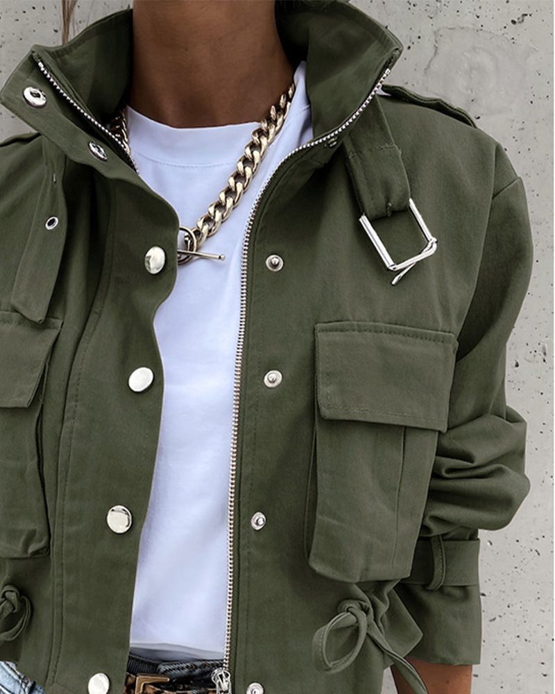 Women's Clothing autumn and winter new motorcycle jacket coat short tops _autovado.com