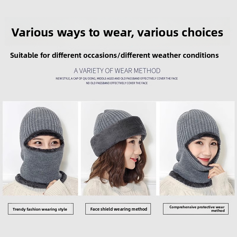 Warm Headgear For Men And Women, Windproof Hat, Cold-Proof Mask, Winter Cycling Neck Warmer, Face Shield, Electric Bike_autovado.com