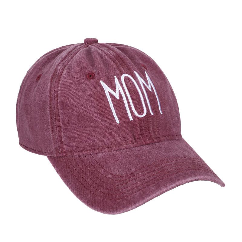Unisex Washed cotton DAD MOM embroidered baseball cap vintage do old cap fashion couple Hip hop hat_autovado.com