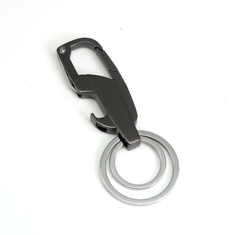 Multifunctional Creative Bottle Opener Knife Keychain Men's Business Waist Hanging Zinc Alloy Laser Engraved Key Ring_autovado.com