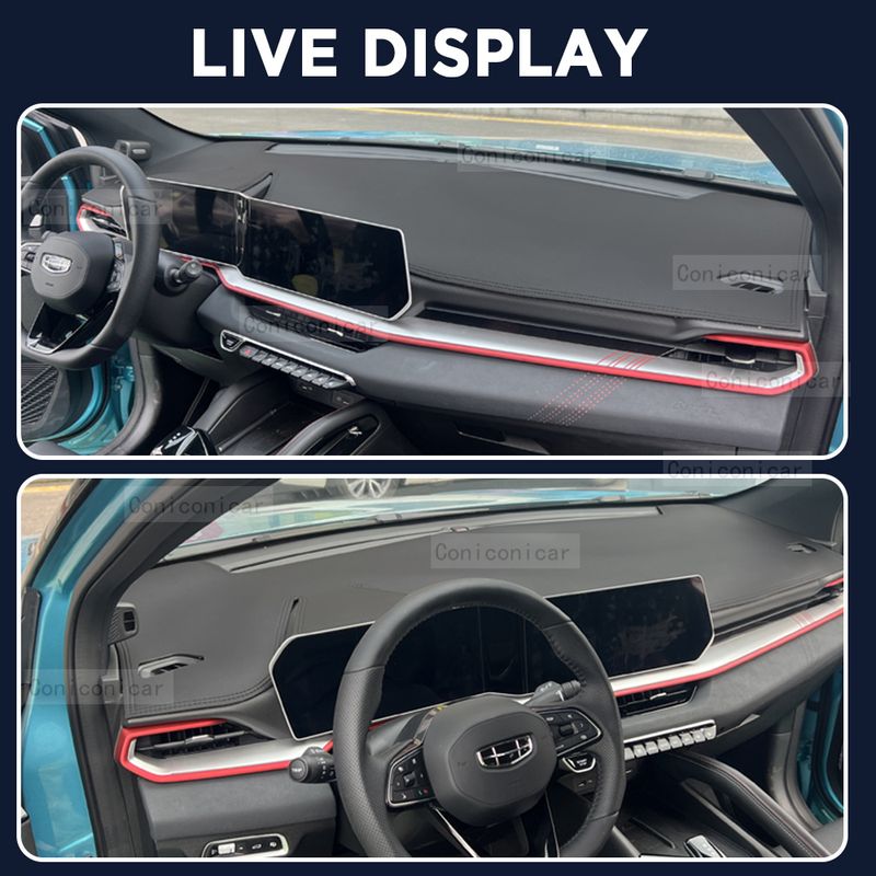 Dashboard Cover Mat Protective Pad For GEELY NEW COOLRAY 2023 2024 Car Accessories Dash Board Sunshade Anti-UV Carpet_autovado.com