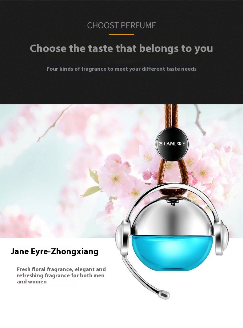 2024 New Creative Metal Pendant Car Perfume Pendant Car Perfume in Car Fragrance Bottle Essential Oil Fragrant Car Pendant_autovado.com