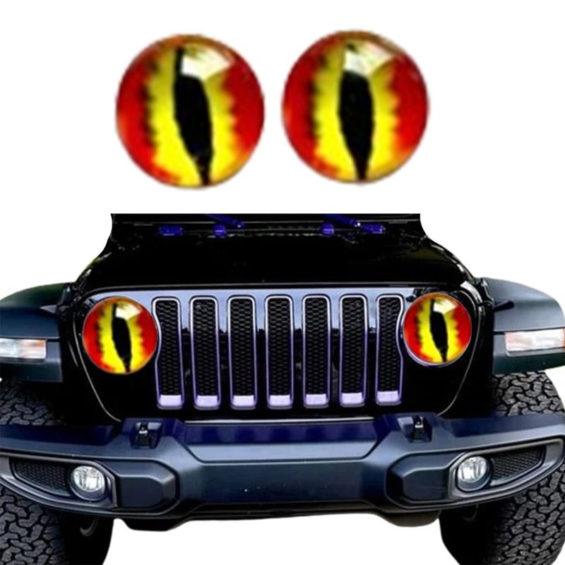 popular Beast Eyes Headlight Decals Pair off road vehicle light stickers_autovado.com