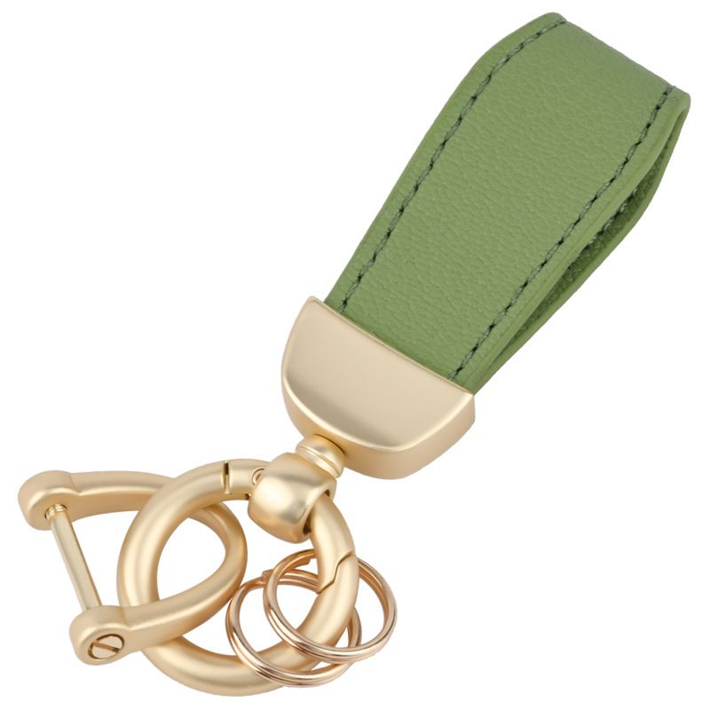 Men's Car Leather Keychain Candy Color Couple Key Pendant Sheep Pattern Bracelet Genuine Leather DIY Bag Pendant_autovado.com