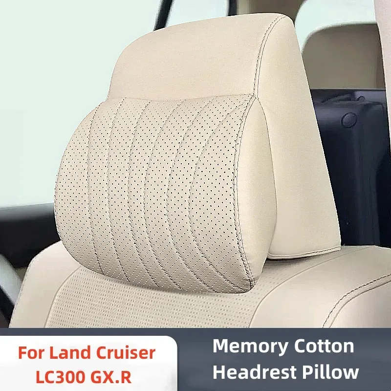 For Land Cruiser LC300 GX.R 2023 Herest Pillow Cushion Leather Full Surround Cover Car Seat He Neck Rest Anti-Dust_autovado.com