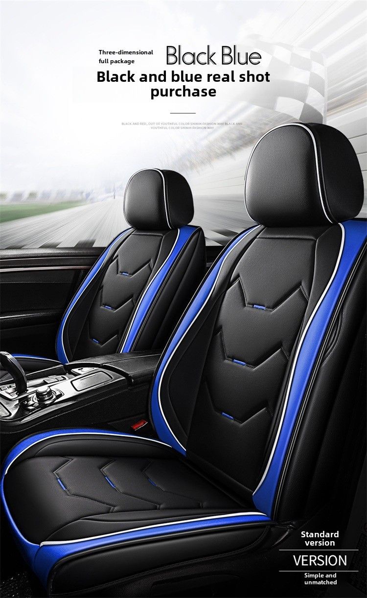 Car Cushion Four Seasons Suitable Cute All-inclusive Seat Cover Summer Full-enclosed Seat Cushion Goddess Leather Seat Cover New_autovado.com