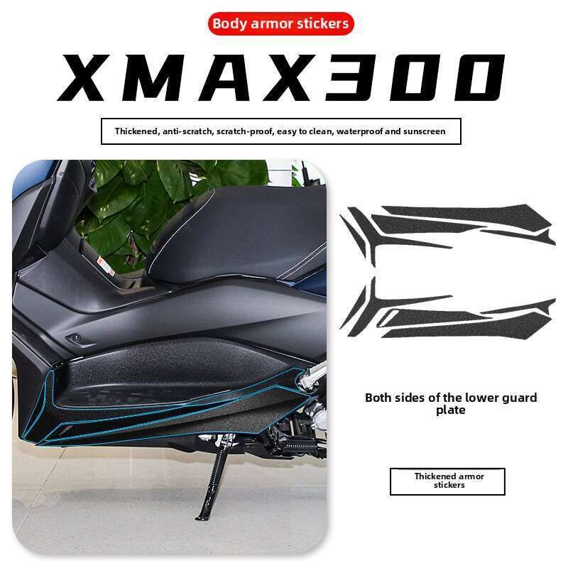 Suitable For Yamaha XMAX300 Modified Fuel Tank Cover, Foot Pedal Anti Scratch Armor Sticker, Thickened Rubber Sticker_autovado.com