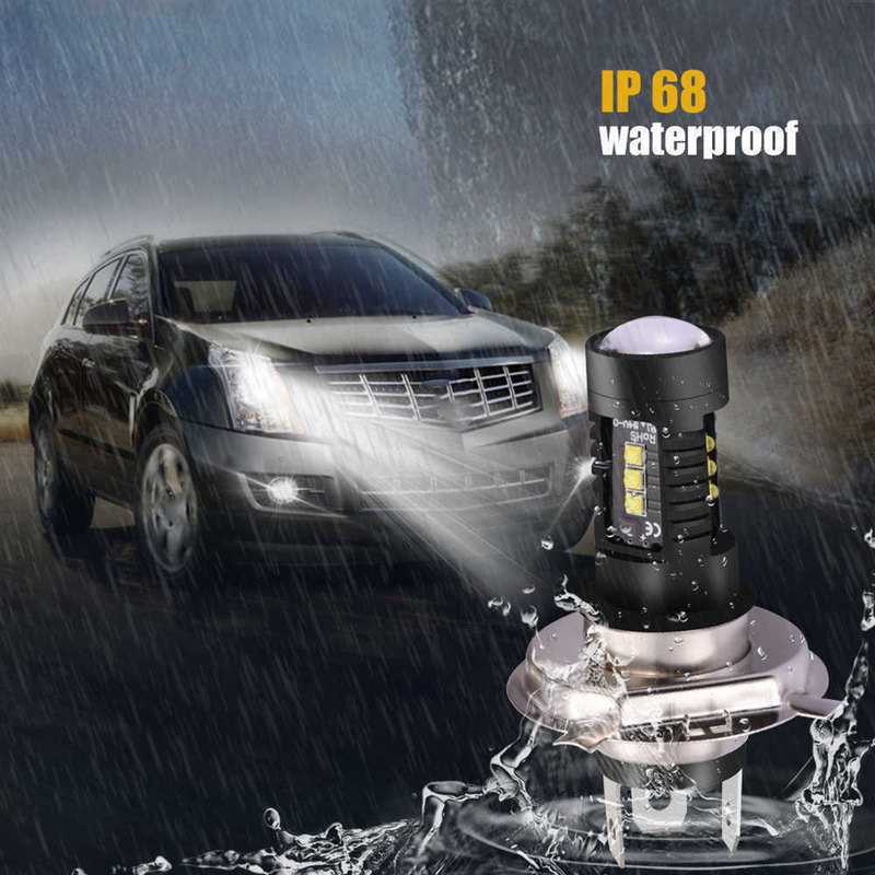 Yuanmheng 2Pcs H4 9003 60W 6000K Car Vehicle LED Headlight High Low Beam Fog Lamp Bulb_autovado.com