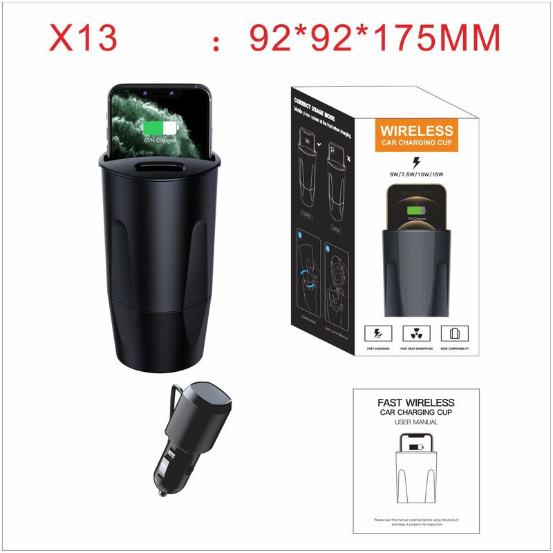 X13 3-in-1 Fast Charger For Car - Charge Phone, Wireless Devices, And Headphones_autovado.com