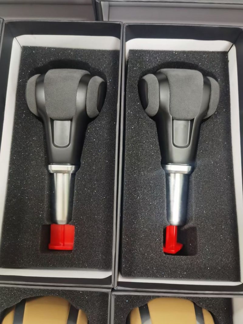 Suitable For Porsche Airplane Cayenne Large Wave Stick 15 Carbon Fiber Black Lever Gear Shift Head Accessory_autovado.com