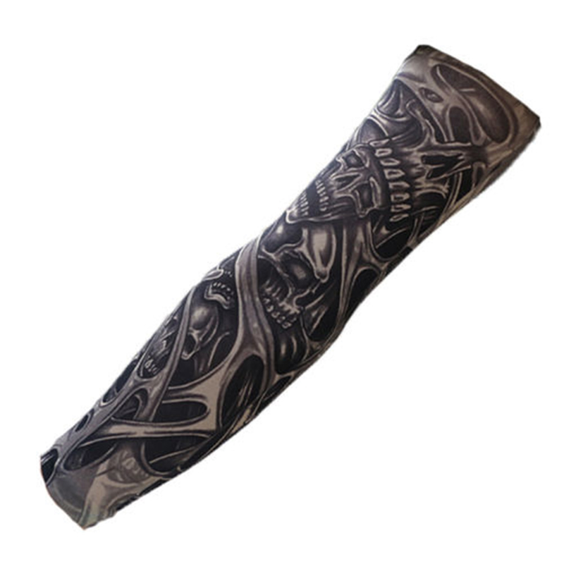 Zhuoxinder Unisex Stretchy UV Protection Cycling Outdoor Slip On Tattoo Arm Sleeve_autovado.com