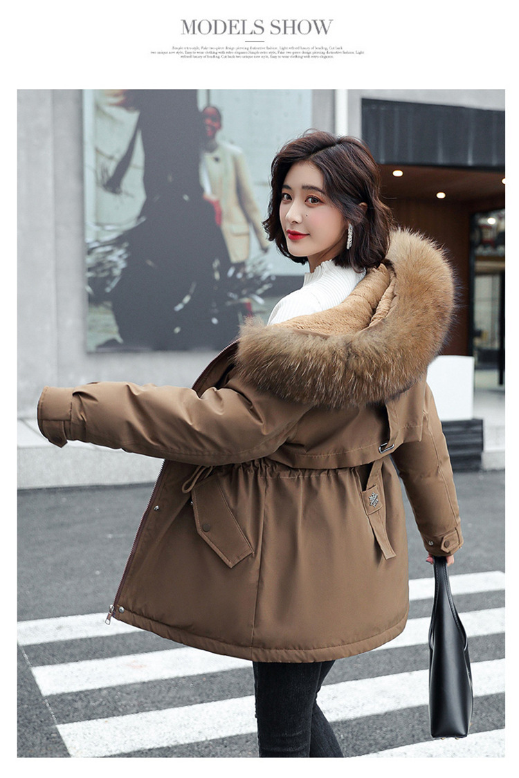 Women's Clothing Mid length parka for women 2024 winter new style thickened loose warm cotton coat large size women's cotton coat_autovado.com