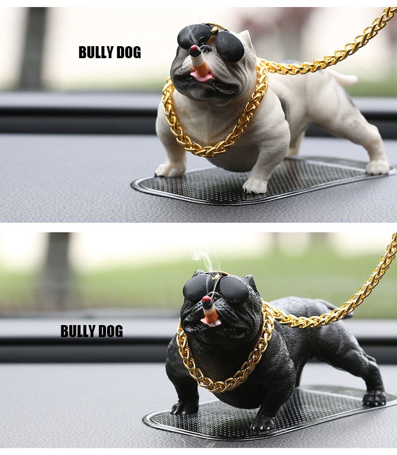 Bull Terrier Personality Creative Interior Sedan Dashboard Decoration High-end Car Accessories_autovado.com