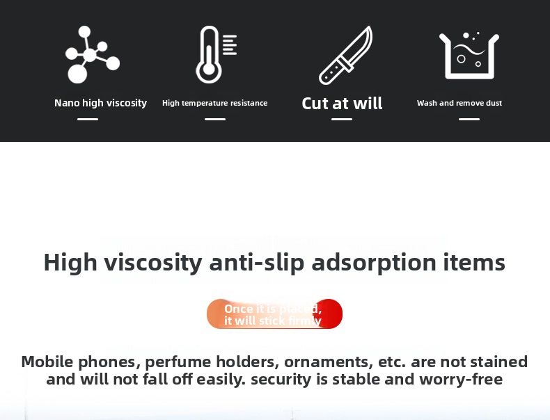 Anti-Slip Mat For Car, Decoration, Car Interior Mat, Dashboard Phone Holder, Sun Protection, High Temperature Resistant_autovado.com