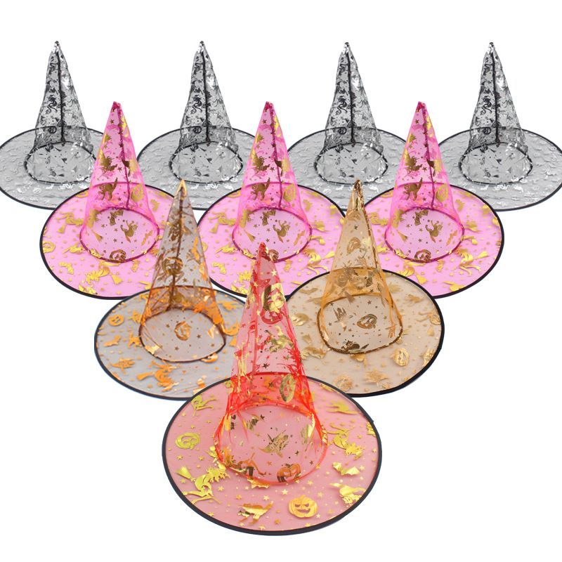 Unisex Halloween hat children adult masquerade dress up witch hat party supplies wizard hat witch hat_autovado.com