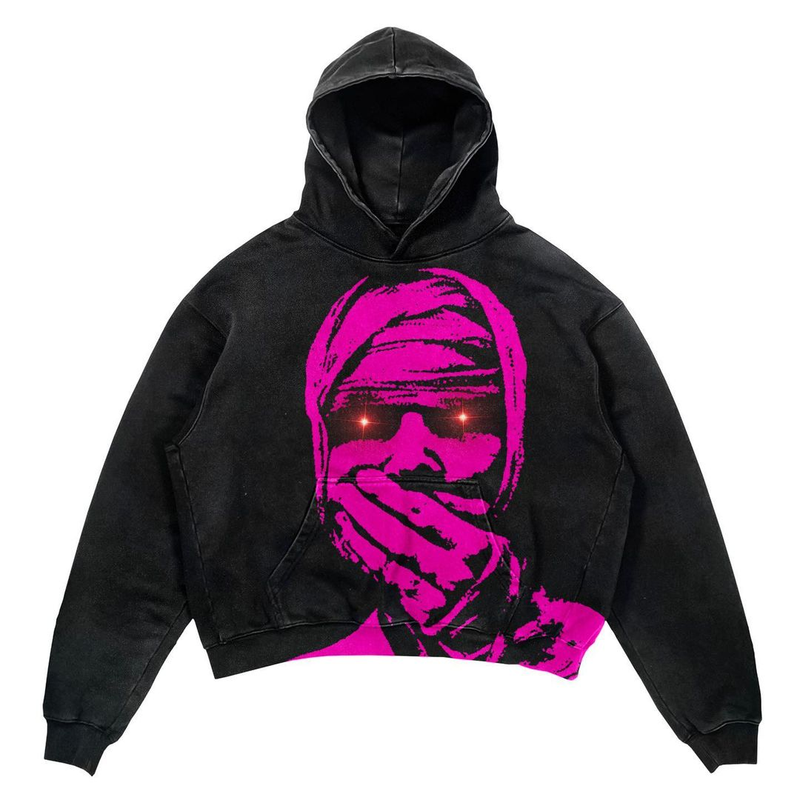 Ins Custommade Demon Print Hoodies Women Streetwear Oversized Hoodie Vintage Couples Sweatshirt Goth Haruku Jacket Y2k_autovado.com