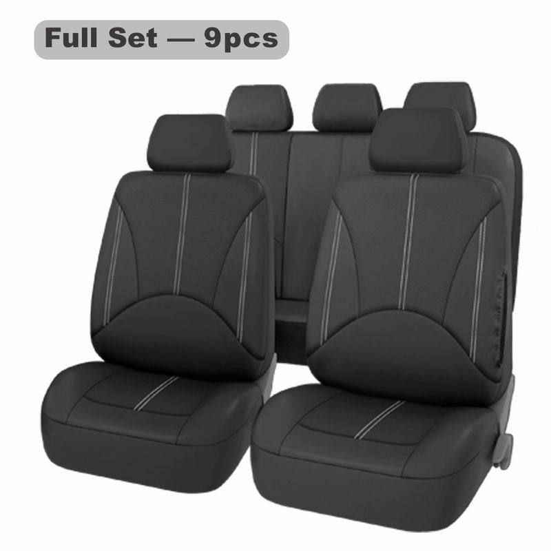 General car seat 9-piece PU leather car four seasons general seat cushion cover_autovado.com