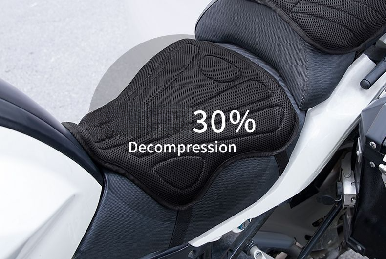 Electric Seat Cushion Shock Absorption Sun Protection Motorcycle Touring Modific Accessories Breathable Heat_autovado.com