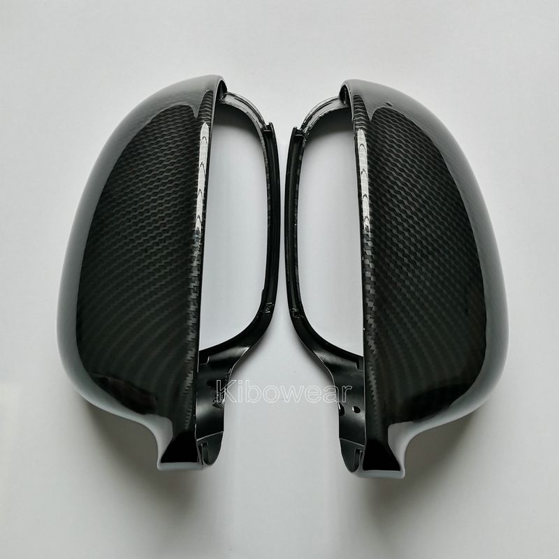 Side Wing Mirror Covers Caps For VW Golf MK5 GTI plus Passat B6 B5.5 for Jetta 5 (Carbon Look) Sharan Variant EOS for VW_autovado.com