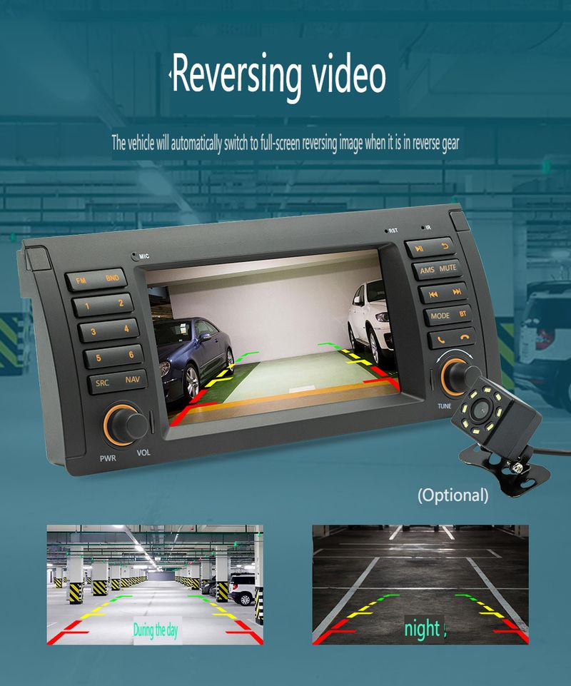 7" Android Car Stereo For BMW E39 (2002-2008) - Wireless CarPlay, HD Touchscreen & Reverse Camera_autovado.com